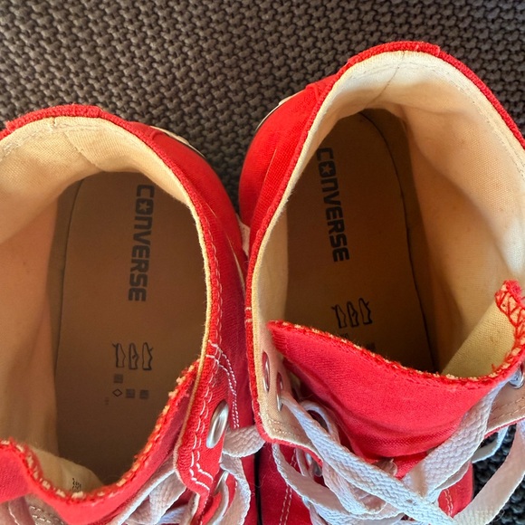 Converse Adult Red High-Top Sneakers - Picture 3 of 7
